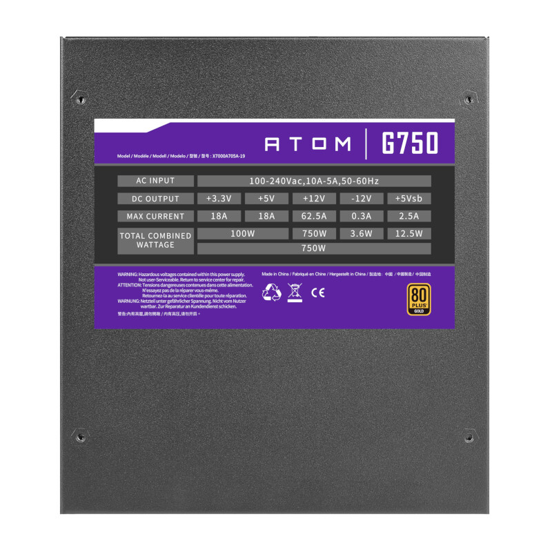 Antec Atom G750 Semi-Modular Power Supply